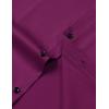 imageMens Stretch Wrinkle Free Dress Shirts Formal Wedding Prom Short Sleeve Slim Fit Button Down ShirtWine Red