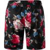imageMens 2 Piece Casual Cotton Stretchy Outfit Short Sleeve Button up Shirt and Shorts SetBlackrose