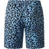 imageMens 2 Piece Casual Cotton Stretchy Outfit Short Sleeve Button up Shirt and Shorts SetBlue Leopard