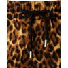 imageMens 2 Piece Casual Cotton Stretchy Outfit Short Sleeve Button up Shirt and Shorts SetGold Leopard