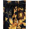 imageMens 2 Piece Casual Cotton Stretchy Outfit Short Sleeve Button up Shirt and Shorts SetNavy Gold