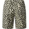 imageMens 2 Piece Casual Cotton Stretchy Outfit Short Sleeve Button up Shirt and Shorts SetSand Leopard