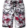 imageMens 2 Piece Casual Cotton Stretchy Outfit Short Sleeve Button up Shirt and Shorts SetWhite Floral