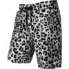 imageMens 2 Piece Casual Cotton Stretchy Outfit Short Sleeve Button up Shirt and Shorts SetWhite Leopard