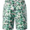 imageMens 2 Piece Casual Cotton Stretchy Outfit Short Sleeve Button up Shirt and Shorts SetWhitegreen