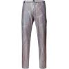 imageMens 70s Disco 2 Piece Set Stretchy Shiny Suits Sequin Jacket and PantsSilver