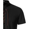 imageMens Pure Cotton Vintage Short Sleeve Lace Up Shirts for Renaissance Pirate Viking Medieval CostumeBlackb