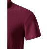 imageMens Pure Cotton Vintage Short Sleeve Lace Up Shirts for Renaissance Pirate Viking Medieval CostumeBurgundy
