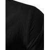 imageMens Pure Cotton Vintage Short Sleeve Lace Up Shirts for Renaissance Pirate Viking Medieval CostumeSolid Black