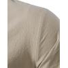 imageMens Pure Cotton Vintage Short Sleeve Lace Up Shirts for Renaissance Pirate Viking Medieval CostumeSolid Khaki