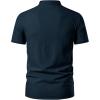 imageMens Pure Cotton Vintage Short Sleeve Lace Up Shirts for Renaissance Pirate Viking Medieval CostumeSolid Navy Blue