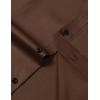 imageMens Stretch Wrinkle Free Dress Shirts Formal Wedding Prom Long Sleeve Slim Fit Button Down ShirtBrown