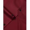 imageMens Stretch Wrinkle Free Dress Shirts Formal Wedding Prom Long Sleeve Slim Fit Button Down ShirtBurgundy