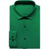 imageMens Stretch Wrinkle Free Dress Shirts Formal Wedding Prom Long Sleeve Slim Fit Button Down ShirtGreen