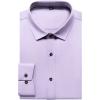imageMens Stretch Wrinkle Free Dress Shirts Formal Wedding Prom Long Sleeve Slim Fit Button Down ShirtLavender Purple