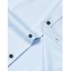 imageMens Stretch Wrinkle Free Dress Shirts Formal Wedding Prom Long Sleeve Slim Fit Button Down ShirtLight Blue