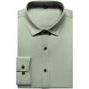 imageMens Stretch Wrinkle Free Dress Shirts Formal Wedding Prom Long Sleeve Slim Fit Button Down ShirtMint Green