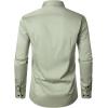 imageMens Stretch Wrinkle Free Dress Shirts Formal Wedding Prom Long Sleeve Slim Fit Button Down ShirtMint Green