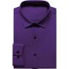 imageMens Stretch Wrinkle Free Dress Shirts Formal Wedding Prom Long Sleeve Slim Fit Button Down ShirtPurple