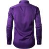 imageMens Stretch Wrinkle Free Dress Shirts Formal Wedding Prom Long Sleeve Slim Fit Button Down ShirtPurple