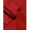 imageMens Stretch Wrinkle Free Dress Shirts Formal Wedding Prom Long Sleeve Slim Fit Button Down ShirtRed