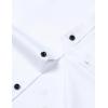 imageMens Stretch Wrinkle Free Dress Shirts Formal Wedding Prom Long Sleeve Slim Fit Button Down ShirtWhite