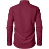 imageMens Stretch Regular Fit Long Sleeve Dress Shirts Lightweight Business Casual Button Down Shirts with PocketBurgundy