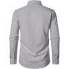 imageMens Stretch Regular Fit Long Sleeve Dress Shirts Lightweight Business Casual Button Down Shirts with PocketGrey