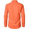 imageMens Stretch Regular Fit Long Sleeve Dress Shirts Lightweight Business Casual Button Down Shirts with PocketOrange