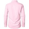 imageMens Stretch Regular Fit Long Sleeve Dress Shirts Lightweight Business Casual Button Down Shirts with PocketPink