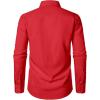 imageMens Stretch Regular Fit Long Sleeve Dress Shirts Lightweight Business Casual Button Down Shirts with PocketRed