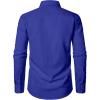 imageMens Stretch Regular Fit Long Sleeve Dress Shirts Lightweight Business Casual Button Down Shirts with PocketRoyal Blue