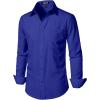 imageMens Stretch Regular Fit Long Sleeve Dress Shirts Lightweight Business Casual Button Down Shirts with PocketRoyal Blue
