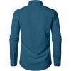 imageMens Stretch Regular Fit Long Sleeve Dress Shirts Lightweight Business Casual Button Down Shirts with PocketTeal