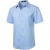 imageMens Stretch Wrinkle Free Short Sleeve Button Down Shirts Summer Casual Texture Beach Vacation Wedding ShirtLight Blue