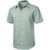 imageMens Stretch Wrinkle Free Short Sleeve Button Down Shirts Summer Casual Texture Beach Vacation Wedding ShirtLight Green