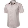 imageMens Stretch Wrinkle Free Short Sleeve Button Down Shirts Summer Casual Texture Beach Vacation Wedding ShirtLight Khaki