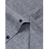 imageMens Stretch Wrinkle Free Short Sleeve Button Down Shirts Summer Casual Texture Beach Vacation Wedding ShirtNavy Blue