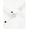 imageMens Stretch Wrinkle Free Short Sleeve Button Down Shirts Summer Casual Texture Beach Vacation Wedding ShirtWhite