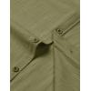 imageMens Summer Cotton Linen Short Sleeve Button Down Shirt Casual Lightweight Tops with Pockets for Beach VacationArmy Green