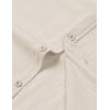 imageMens Summer Cotton Linen Short Sleeve Button Down Shirt Casual Lightweight Tops with Pockets for Beach VacationBeige