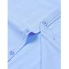 imageMens Summer Cotton Linen Short Sleeve Button Down Shirt Casual Lightweight Tops with Pockets for Beach VacationLight Blue