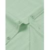 imageMens Summer Cotton Linen Short Sleeve Button Down Shirt Casual Lightweight Tops with Pockets for Beach VacationMint Green