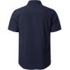 imageMens Summer Cotton Linen Short Sleeve Button Down Shirt Casual Lightweight Tops with Pockets for Beach VacationNavy