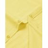 imageMens Summer Cotton Linen Short Sleeve Button Down Shirt Casual Lightweight Tops with Pockets for Beach VacationYellow