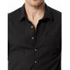 imageMens Summer Cotton Linen Short Sleeve Slim Fit Button Down Shirts with Pockets for Vacation BeachBlack