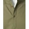 imageMens Summer Lightweight Cotton Linen Shirts Casual Short Sleeve Breathable Banded Collar Henley for Beach VacationArmy Green