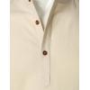 imageMens Summer Lightweight Cotton Linen Shirts Casual Short Sleeve Breathable Banded Collar Henley for Beach VacationBeige
