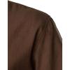 imageMens Summer Lightweight Cotton Linen Shirts Casual Short Sleeve Breathable Banded Collar Henley for Beach VacationBrown