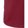 imageMens Summer Lightweight Cotton Linen Shirts Casual Short Sleeve Breathable Banded Collar Henley for Beach VacationBurgundy